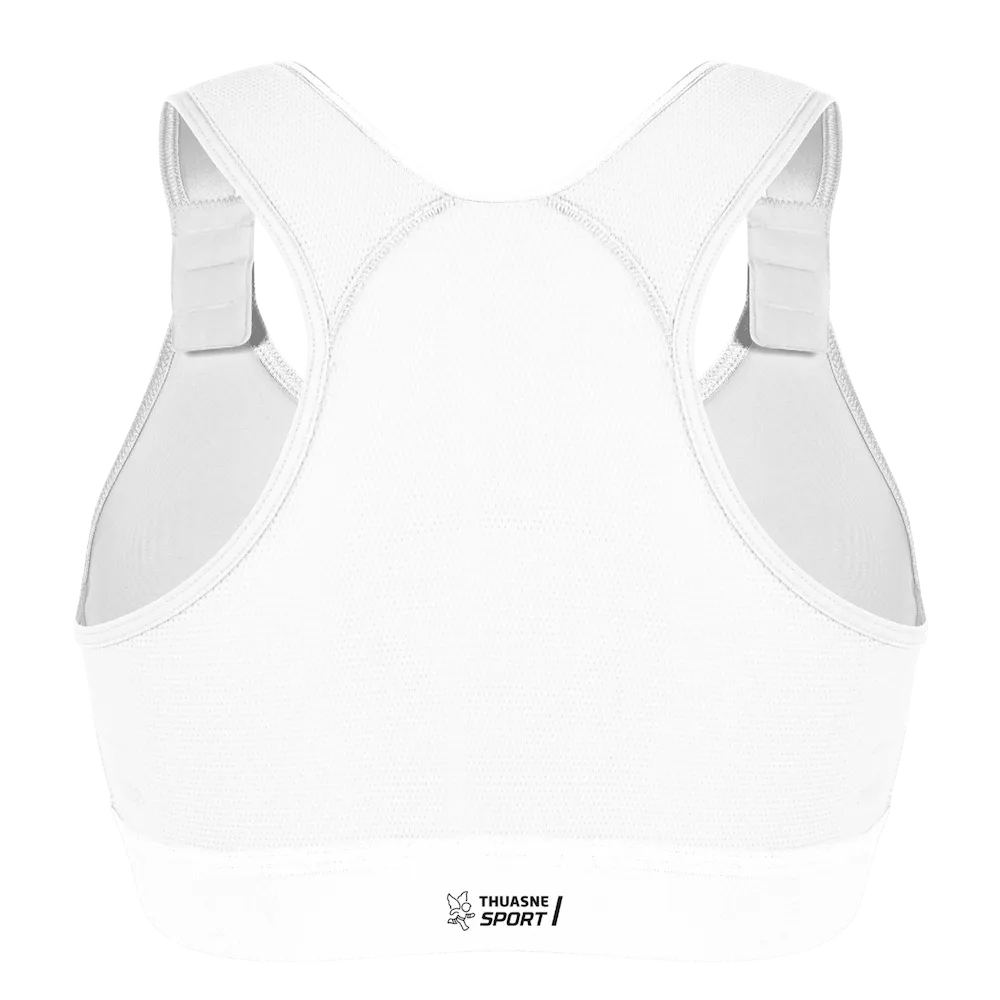 Brassière Eaz'ip EVO Thuasne Sport blanche vue arrière avec dos nageur