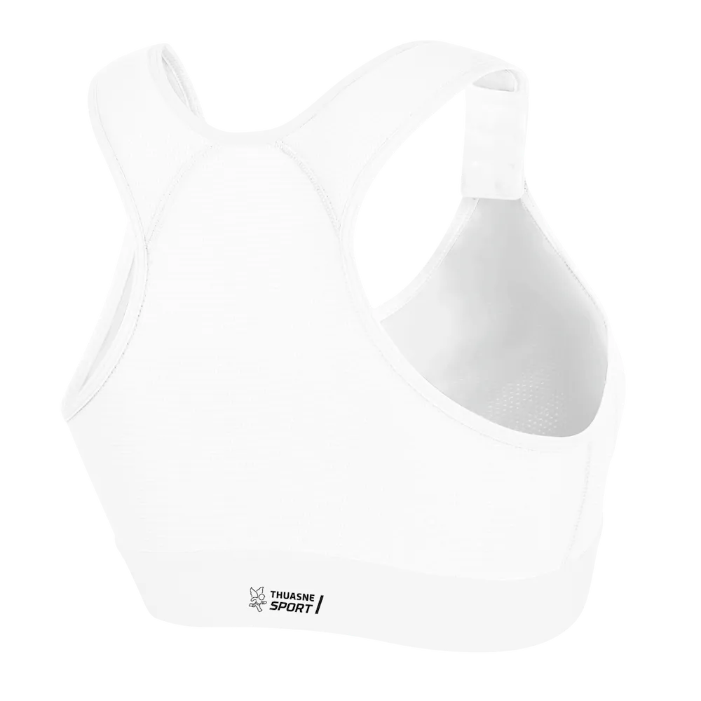Brassière Eaz'ip EVO Thuasne Sport blanche vue trois-quarts arrière