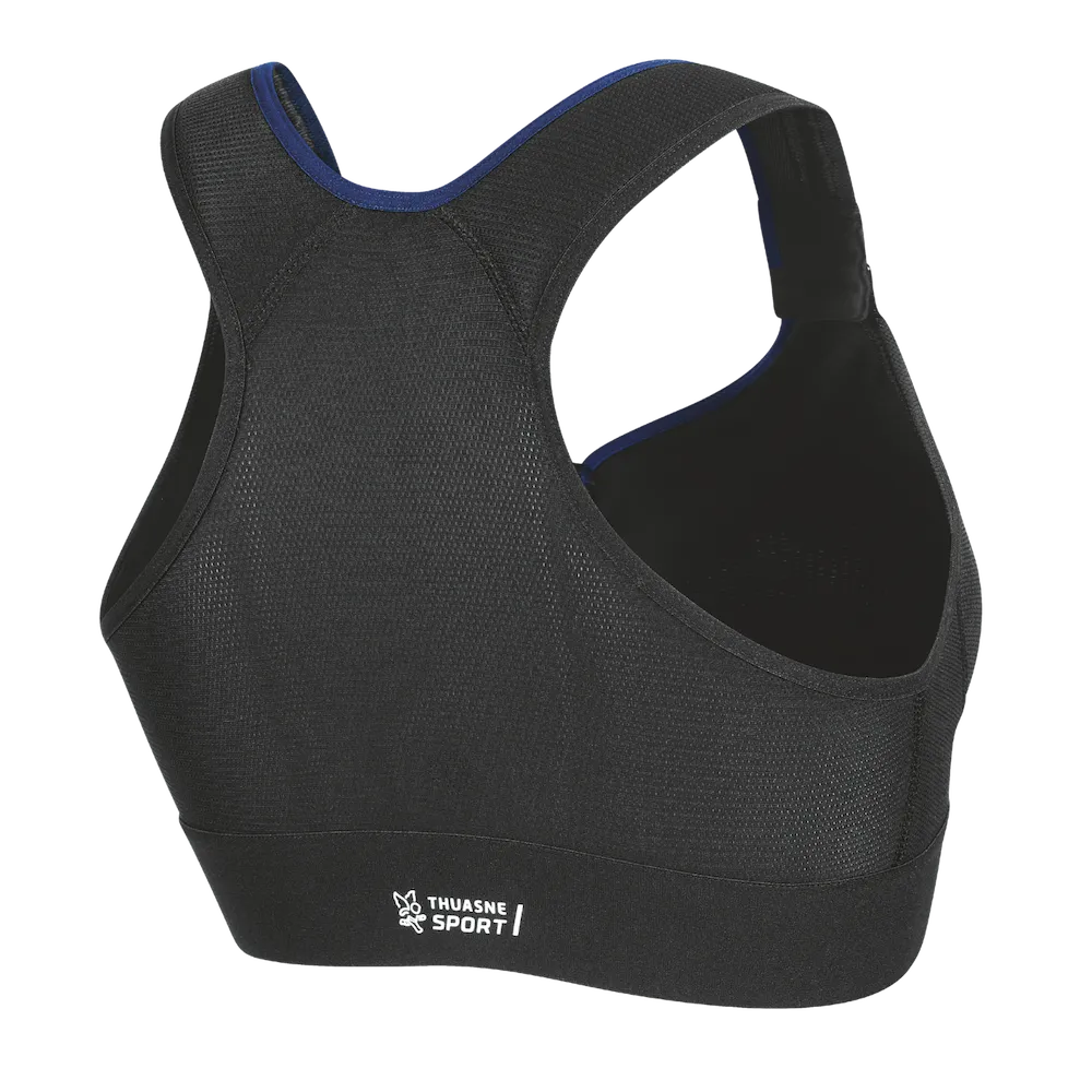 Brassière Eaz'ip EVO Thuasne Sport noire vue trois-quarts arrière