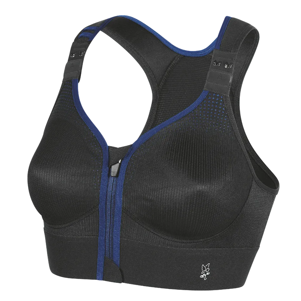 Brassière Eaz'ip EVO Thuasne Sport noire vue trois-quarts avant