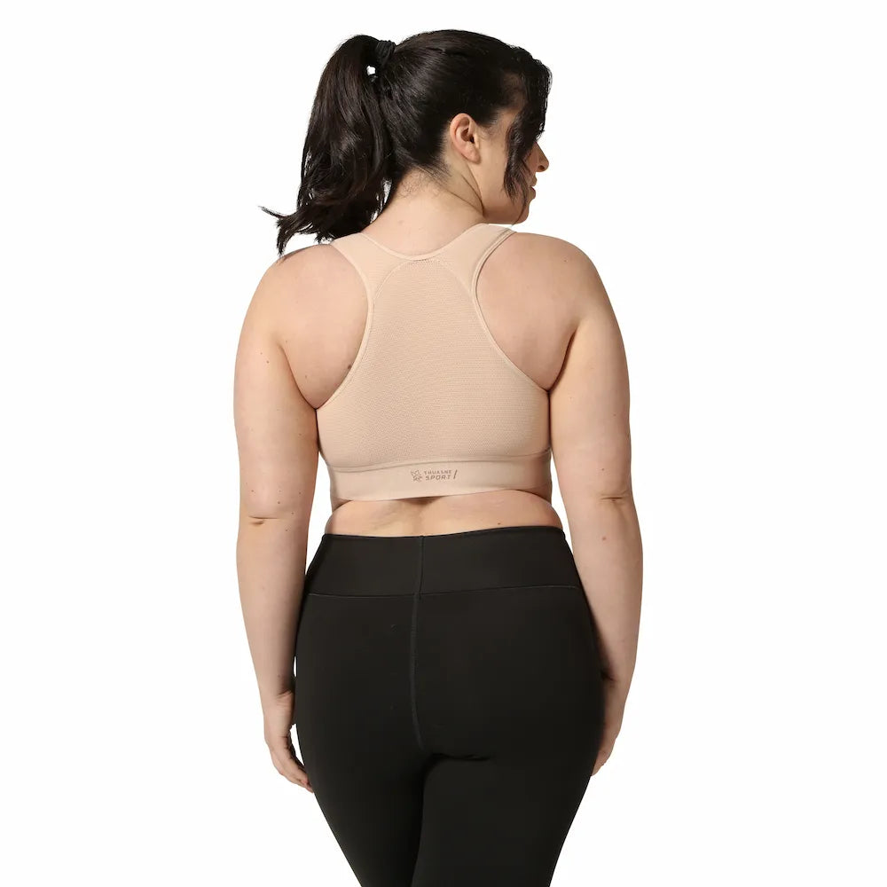 Brassière Eaz'ip EVO Thuasne Sport Nude portée vue arrière avec dos nageur