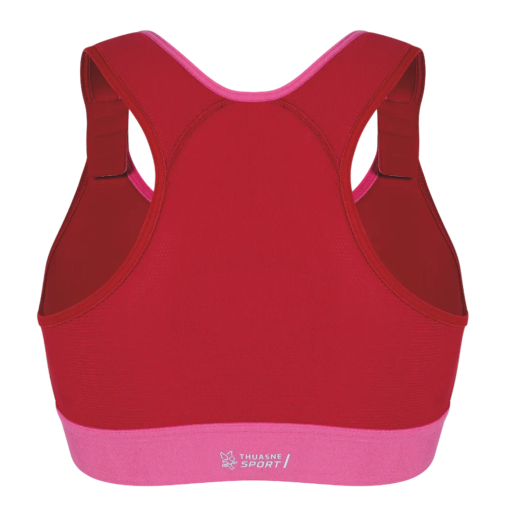 Brassière Eaz'ip EVO Thuasne Sport rouge vue arrière avec dos nageur