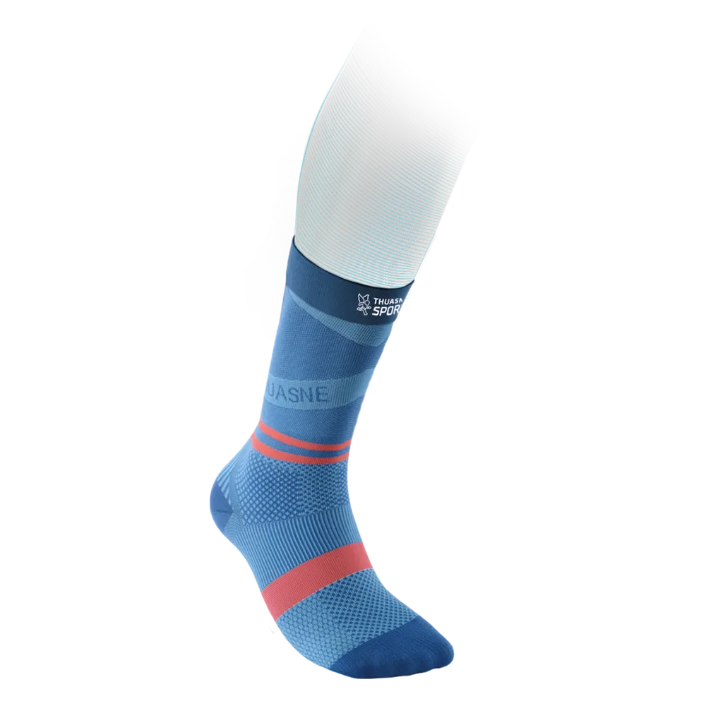 Chaussette de compression Mid ACTIV Thuasne Sport femme bleue vue produit