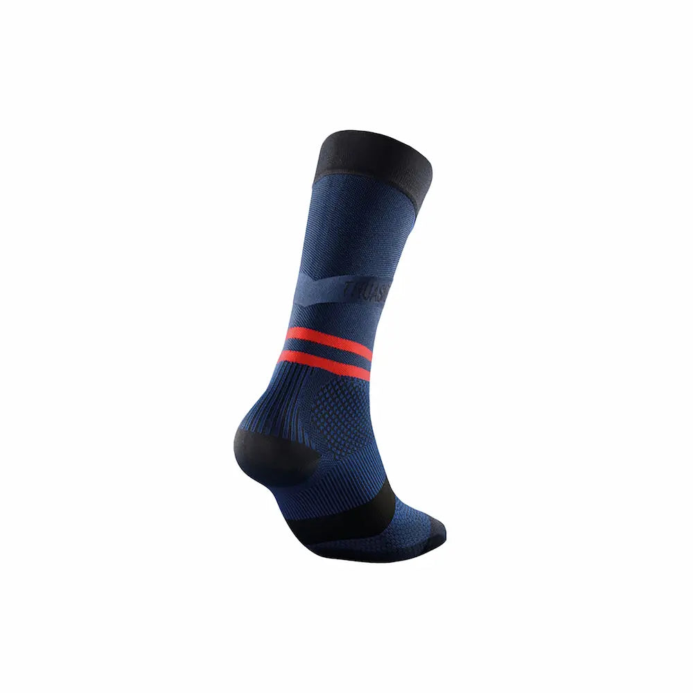 Chaussette de compression Mid ACTIV Thuasne Sport homme bleue vue arrière