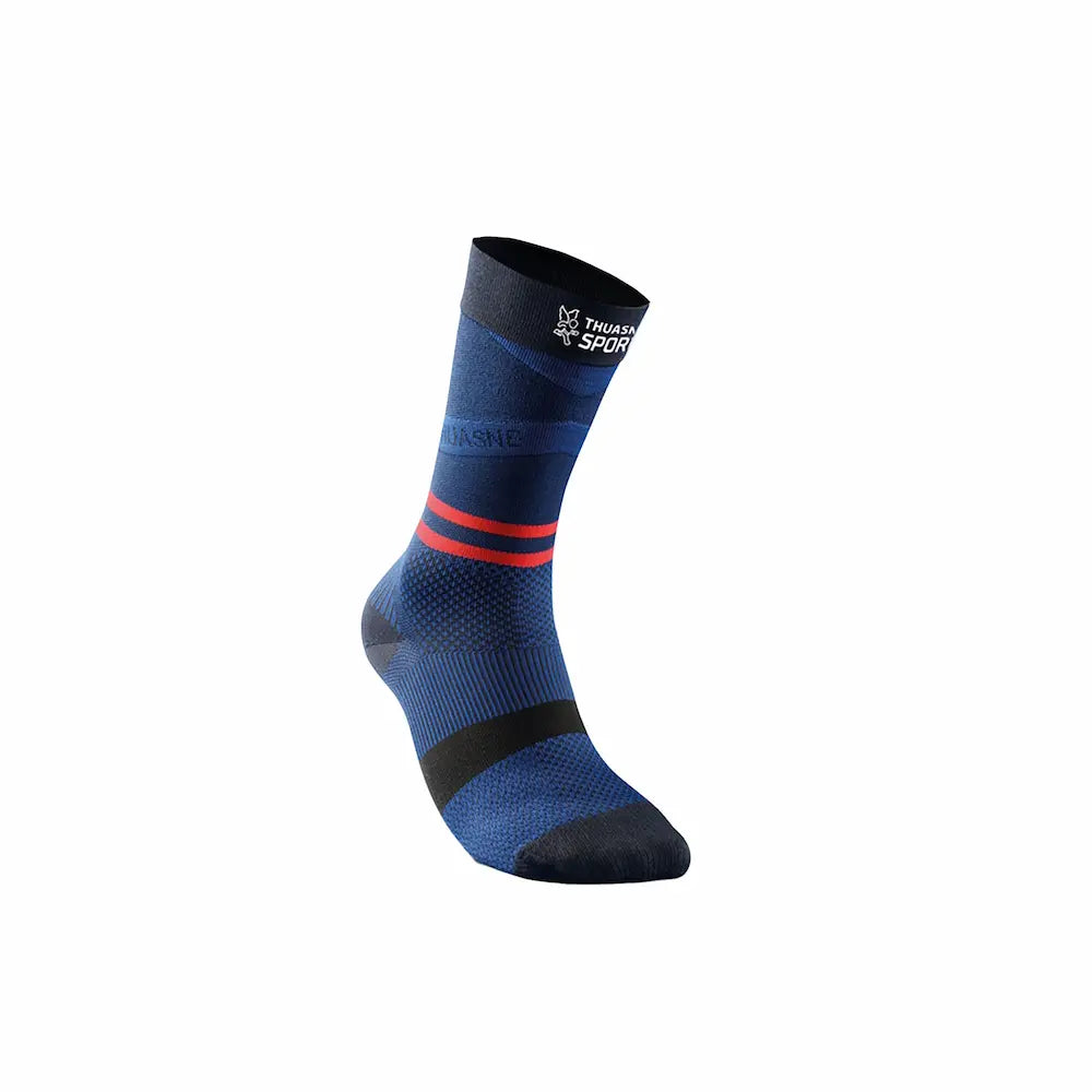 Chaussette de compression Mid ACTIV Thuasne Sport homme bleue vue avant