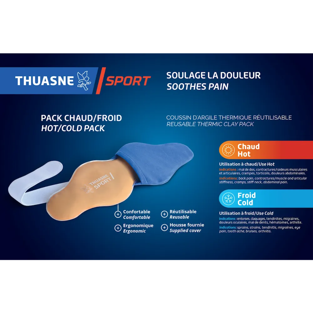 Utilisations à chaud et à froid et caractéristiques du pack Thuasne Sport réutilisable